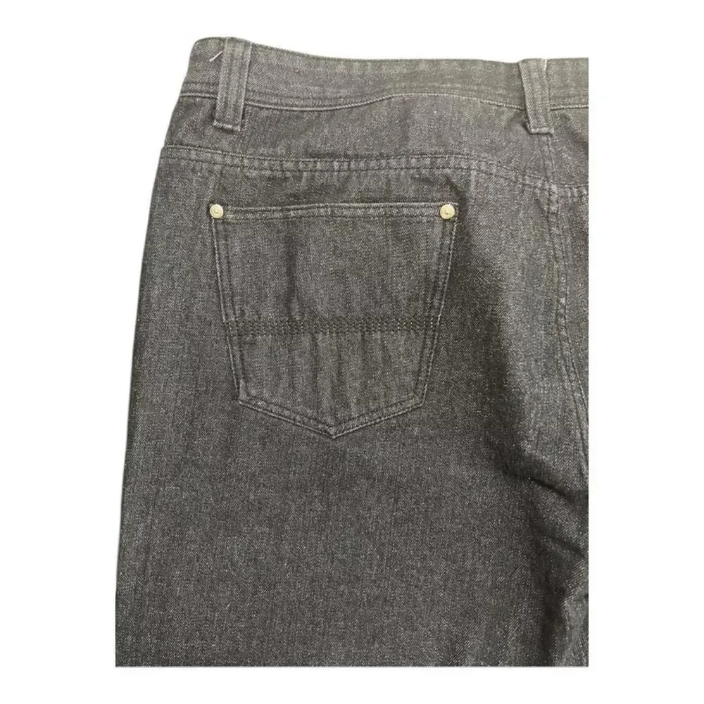 Akademiks Jeans Mens 44x30.6 Black Straight Leg 5-Pockets Casual Zipper Closure - Picture 10 of 11